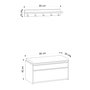 Hanah Home Soporte de Pasillo Roble y Negro con Perchero Organizador 80x42x35 cm
